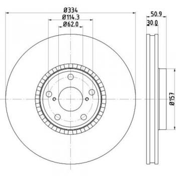 HELLA PAGID 8DD 355 121-851 Discofreno Pro Carbonic Black per Auto Rivestito