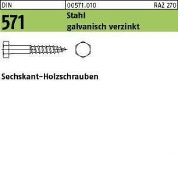 Holzschrauben DIN 571 6 x 25 Sechskant 100er Pack