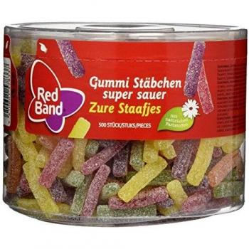 Red Band Super Sauer Gummi Stäbchen
