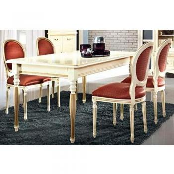 Casa Padrino Barock Esszimmermöbel Creme/Gold/Orange