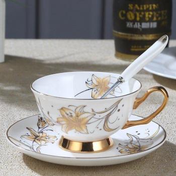 English Afternoon Nordic Bone China Teacup with Floral Saucer – E5