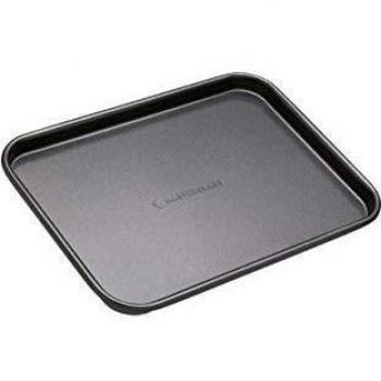 MasterClass Bandeja para galletas Crusty Bake, rectangular, antiadherente, acero al carbono, gris, 24 x 17,7 x 1,5 cm