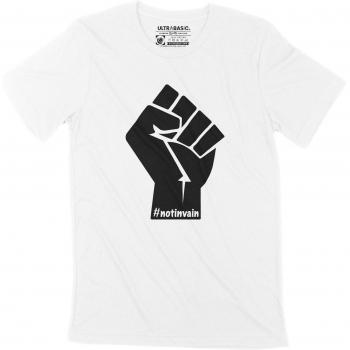 Equal Rights Herrenshirt ULTRABASIC Notinvain Black Lives Matter, XS, weiß/black