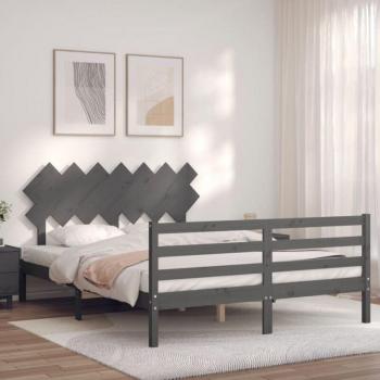 Letto Grigio con Testiera Maison du'Monde