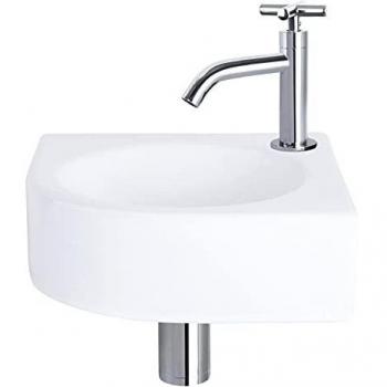Differnz Cleo Lavabo Céramique Blanche Brillante 30x30x10 cm
