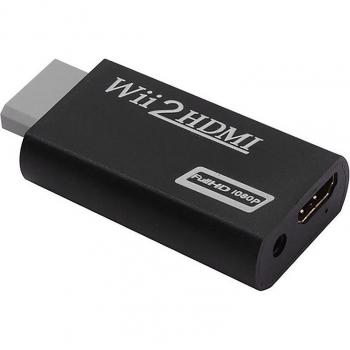 Wii to HDMI Connection Adapter, 1080P HD Output, 3.5mm Audio Jack (Black)