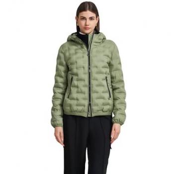 Blouson BUGATTI Gr. 42, grün (oliv), Damen, 100% Polyester, unifarben, Jacken, aus recycelten Materialien