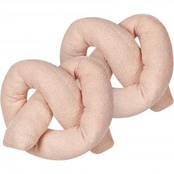 Coussin Gladiolus en Fourrure Synthétique de couleur rose – 172 × 14 cm
