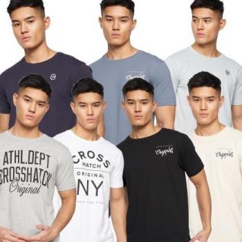 Crosshatch Heren Jackmap Assortiment T-Shirts (Verpakking van 7) XXL zwart