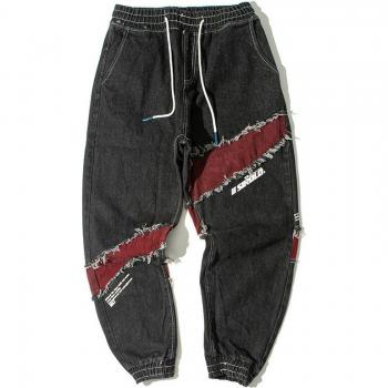 Aolamegs Men's Streetwear Ripped Jeans