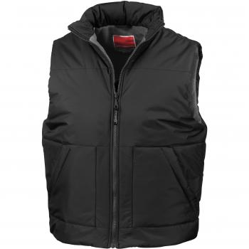 Result Windproof Fleece Lined Bodywarmer Jacket (L) (Black)