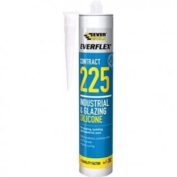 Everbuild Everflex 225 Cure Silicone Sealant 295ml Transparent