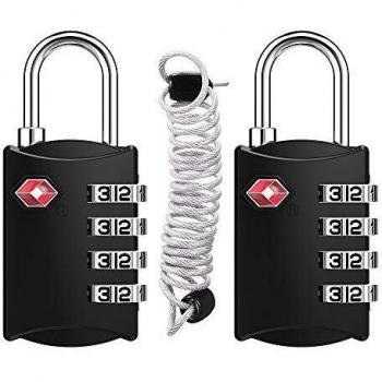 Kofferschloss mit TSA-Code – 4-Stellungs Vorhängeschloss