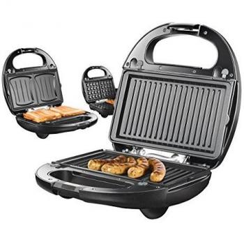 Unold 3 en 1 Gofrera y Parrilla 1000 W