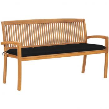 Coussin de jardin empilable 159 cm en bois de teck massif