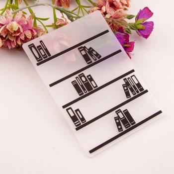 Bücherregal “Papierpräge” – KSCRAFT Kunststoff DIY‑Karte