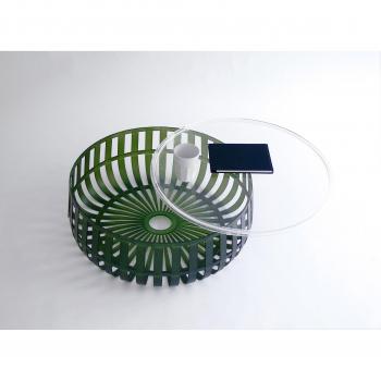 Kartell Panierbehälter in Dunkelgrün – Größe 61 × 21 × 61 cm