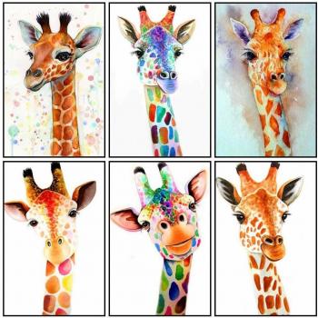 Regalo Hecho a Mano: Jirafa en Diamantes 20x30cm