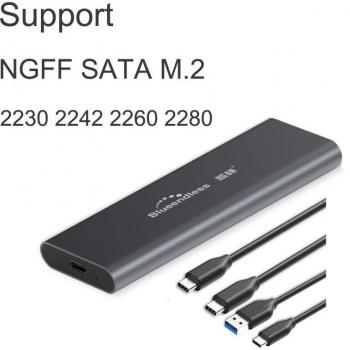 M.2 SATA Hard Disk Enclosure for 2242/2260/2280