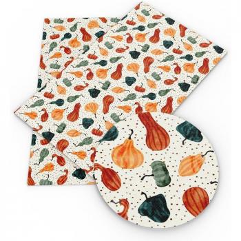 David Accessories 20x34cm Pumpkin Design Faux Leather for Crafts