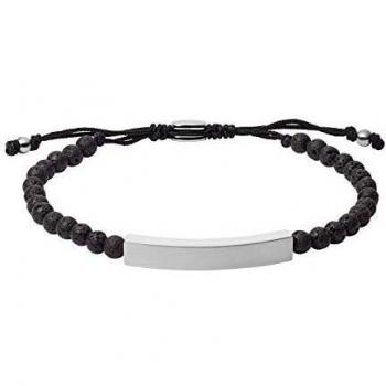 Bracciale Uomo Fossil Vintage Casual in Acciaio e Pietre di Lava JF03247040