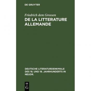 De la litterature allemande