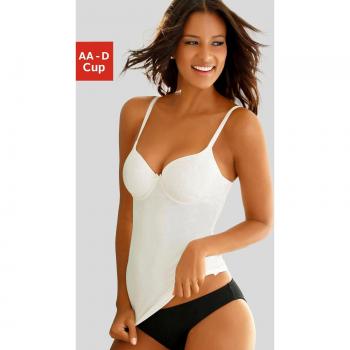 Lascana Schalen‑BH‑Hemd mit Bügel – Creme, Gr. 85, Cup C