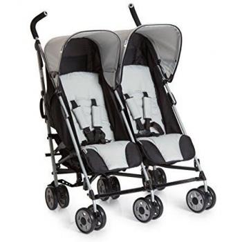 Passeggino gemellare Hauck Turbo Duo per bambini fino a 36 kg con posizione nanna e tasche portaoggetti