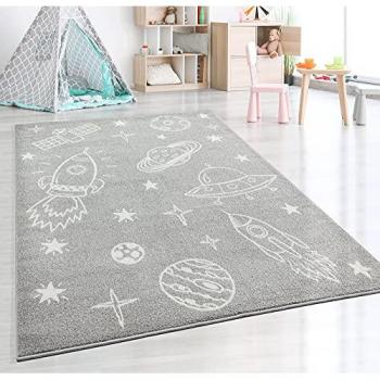 Isabelle & Max Catoosa Grey Power Loom Rug Rectangle 80 x 150 cm