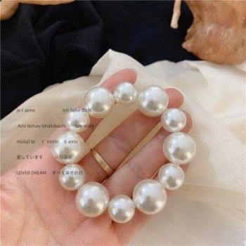Accessoire cheveux chouchou perle style coréen