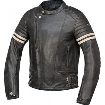 IXS Andy Giacca Moto in Pelle Nera Taglia 48