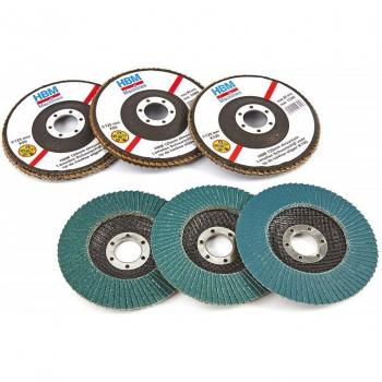 Disque de meulage HBM 115 mm en zircone, usage angleux K120