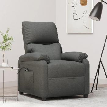Fauteuil électrique inclinable en tissu gris foncé