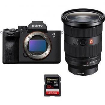 Set completo: Sony A7IV + objetivo FE 24‑70 mm f/2.8 GM II + tarjeta SD 32 GB SanDisk Extreme PRO