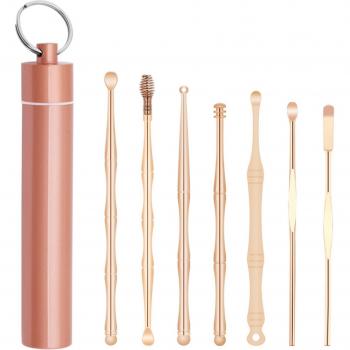 OídoPurge Kit 7‑Unidades: Remoción de Cera con Almacenamiento Inoxidable
