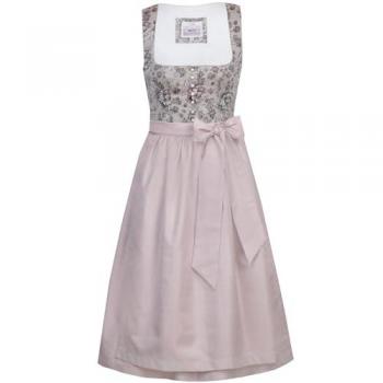 MarJo Midi Dirndl 2tlg. URSI Blumenmuster Taupe/Puder 40 cm