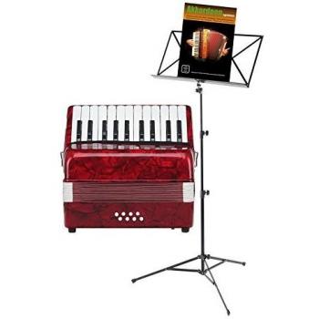Classic Cantabile Secondo Junior 8-Bass Akkordeon SET inkl. Notenständer und Schule