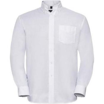 Herren-Oxford Hemd Russell Collection, Pflegeleicht, 14,5 inches weiß