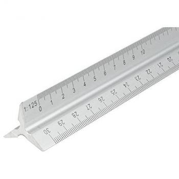 Faithfull FAIRULETRI Aluminium Triangle Scale Rule 300mm
