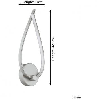 Aluminium Wandlamp Eglo Palozza 1