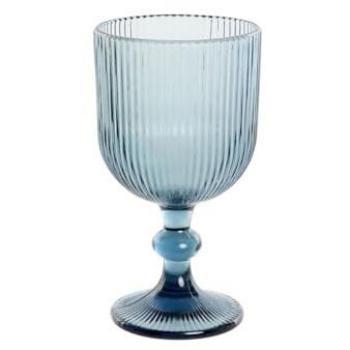 Juego de Copas con Detalle Rayado Azul 6 Unidades