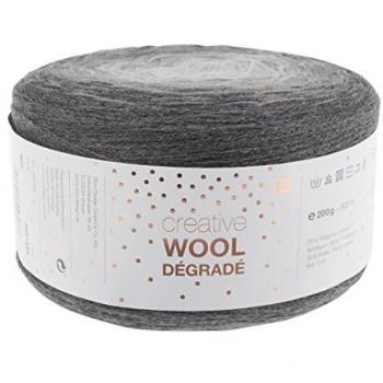 Creative Wool Châle Gris – 200 g, 800 m – RICO DESIGN