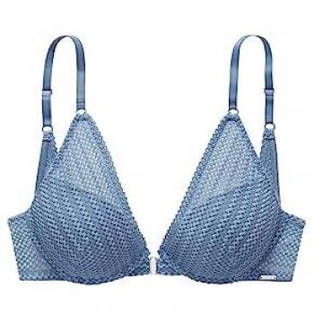 LASCANA Push-up-BH mit Vorderverschluss, graphische Spitze