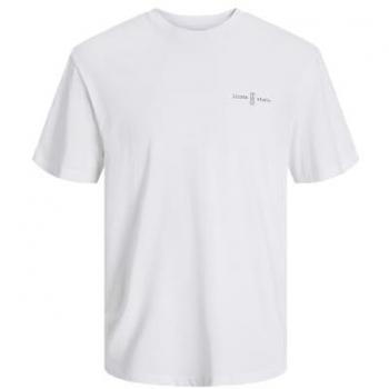 Camiseta Blanco Jack&Jones con Ilustración Masculina en la Espalda