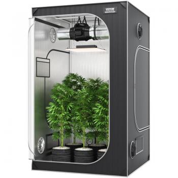 Armario Vevor MOPHORN para Cultivo 122 × 122 × 203 cm con Carpa Reflectante 2000D y Bolsa de Herramientas
