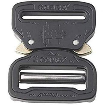 38MM Black Cobra Buckle – Male Adjust, Female Fix