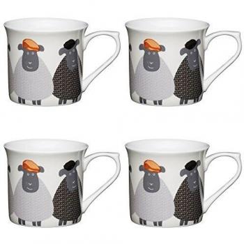 Animal Shear Mugs – 300 ml, Grey – 4‑Pack