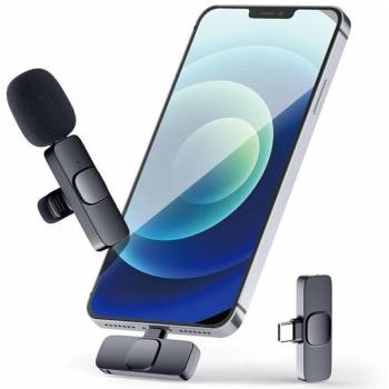 PowerGuard Mini Lavalier Mikrofon – USB‑C, kabellos, Smartphone‑Kompatibel