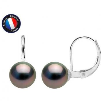 Orecchini Semi‑Rotondi Tahiti Oro Bianco 9c