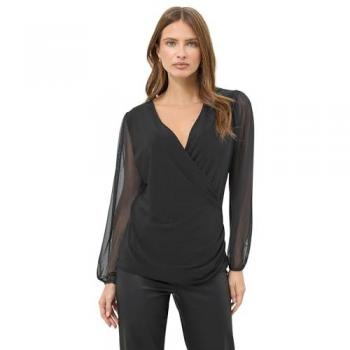 Top enveloppant noir en maille M & Co